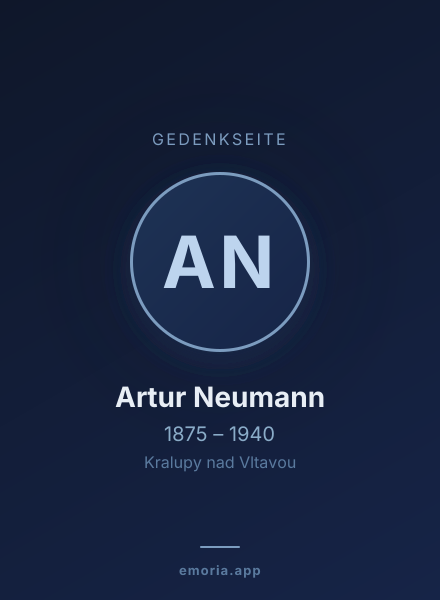 Gedenkportrait von Artur Neumann