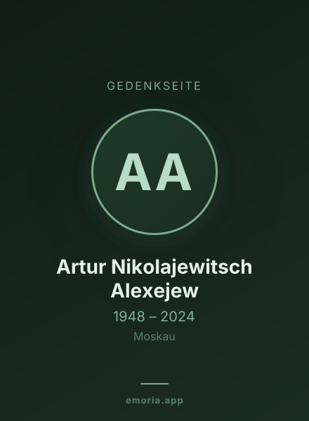 Gedenkportrait von Artur Nikolajewitsch Alexejew