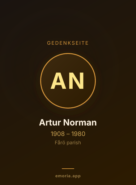 Gedenkportrait von Artur Norman