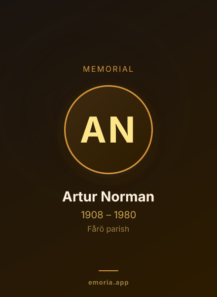 Memorial portrait of Artur Norman