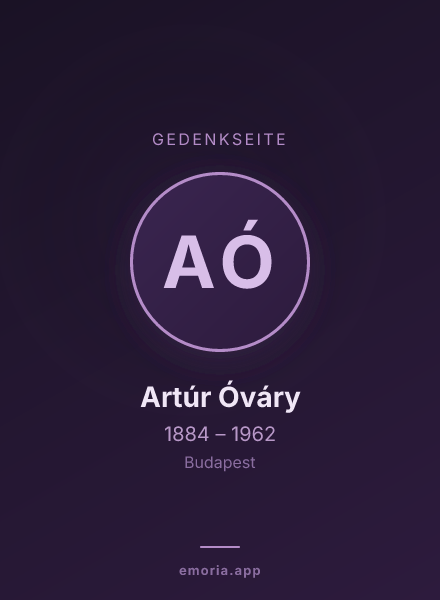 Gedenkportrait von Artúr Óváry