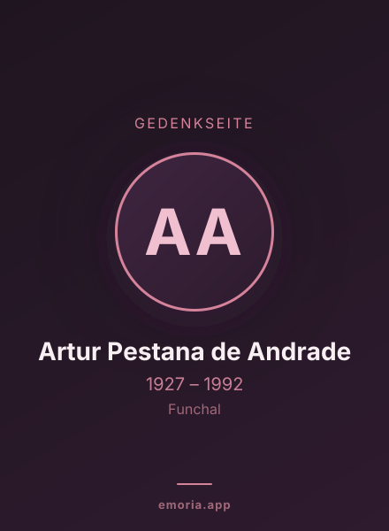 Gedenkportrait von Artur Pestana de Andrade