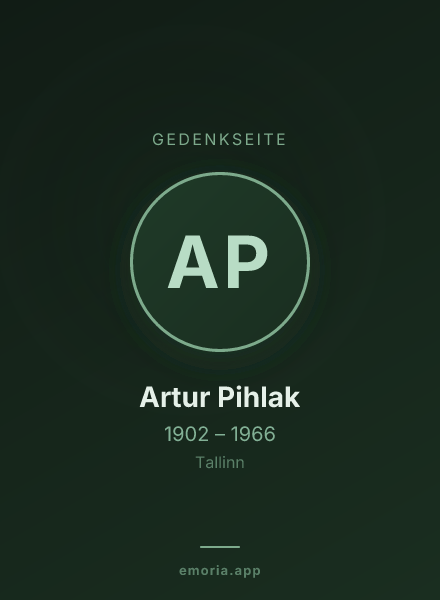 Gedenkportrait von Artur Pihlak
