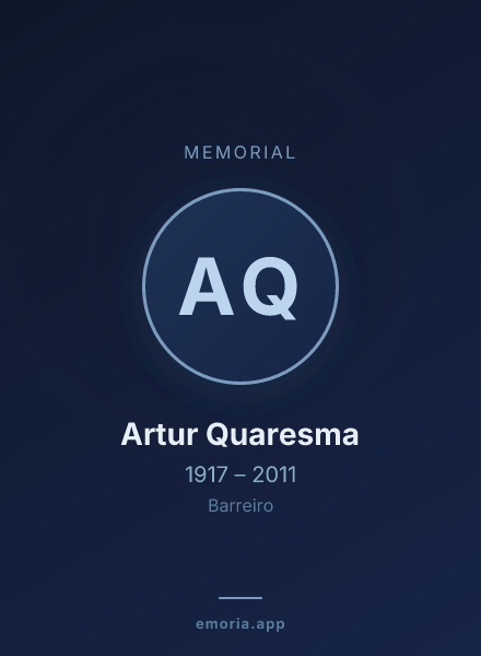 Memorial portrait of Artur Quaresma