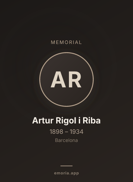 Memorial portrait of Artur Rigol i Riba