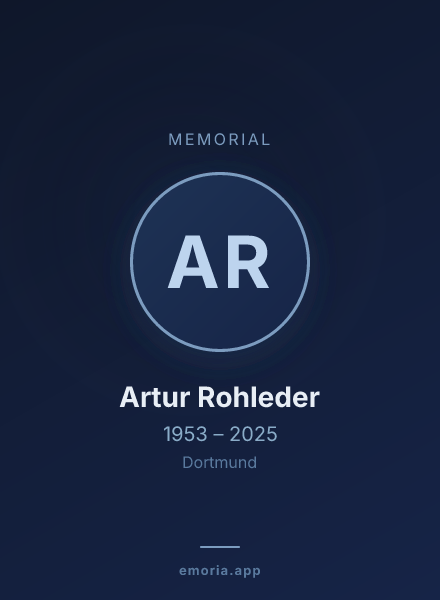 Memorial portrait of Artur Rohleder