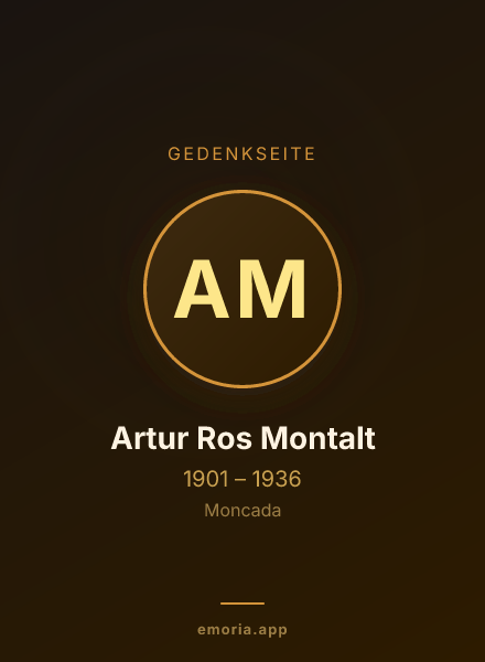 Gedenkportrait von Artur Ros Montalt