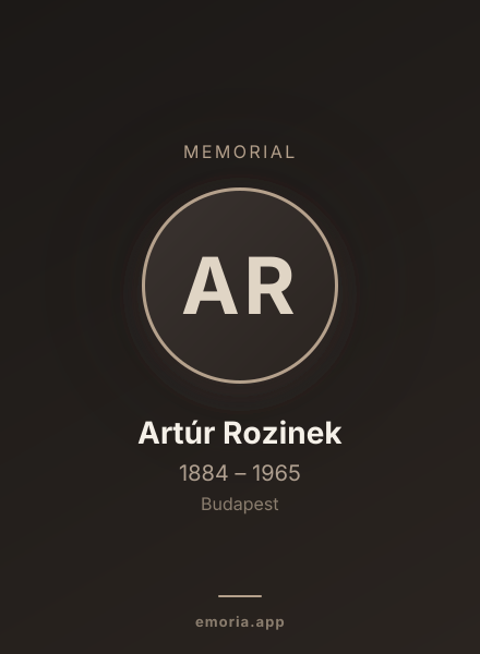 Memorial portrait of Artúr Rozinek