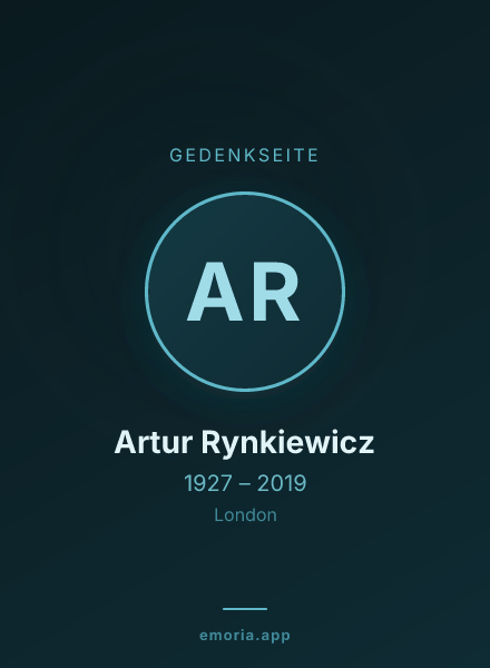 Gedenkportrait von Artur Rynkiewicz