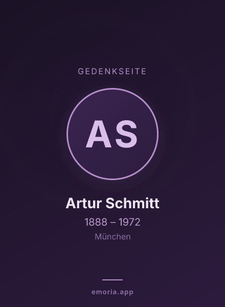 Gedenkportrait von Artur Schmitt