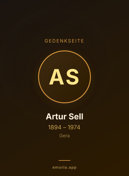 Gedenkportrait von Artur Sell