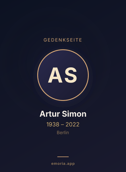 Gedenkportrait von Artur Simon