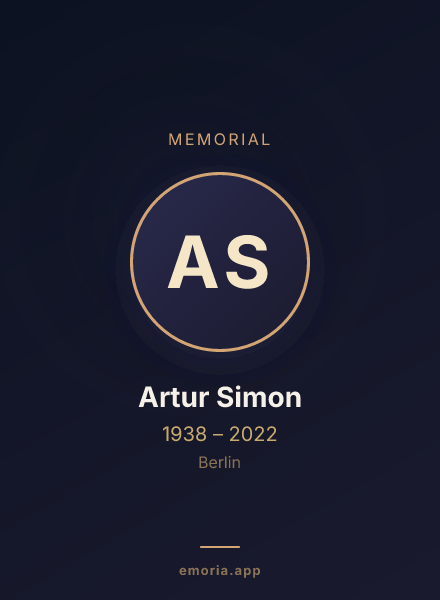 Memorial portrait of Artur Simon