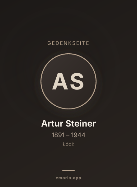 Gedenkportrait von Artur Steiner