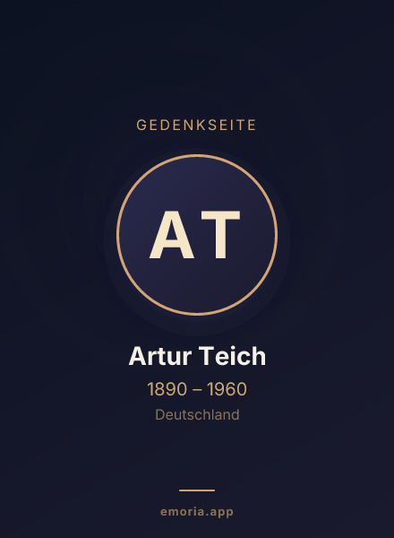 Gedenkportrait von Artur Teich