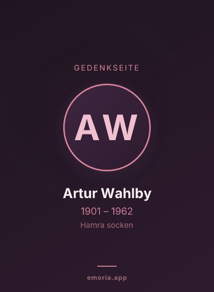 Gedenkportrait von Artur Wahlby