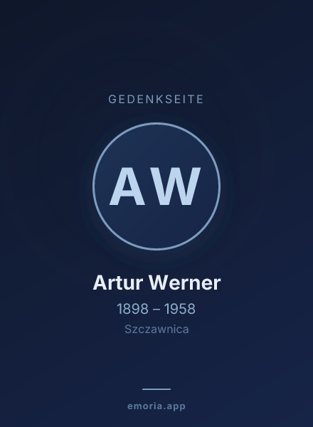 Gedenkportrait von Artur Werner