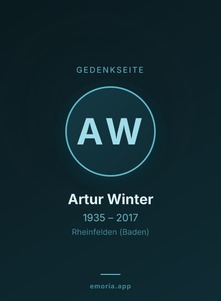 Gedenkportrait von Artur Winter