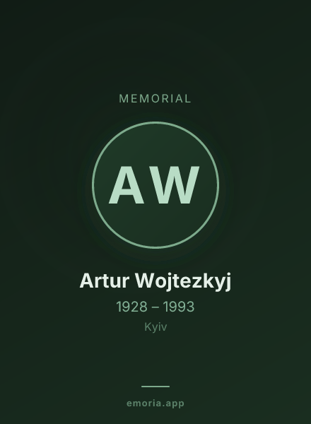Memorial portrait of Artur Wojtezkyj