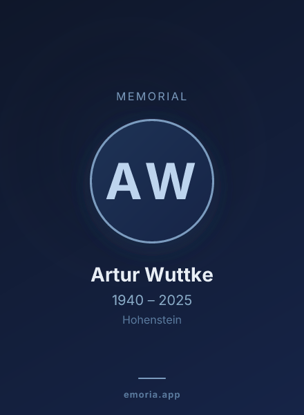 Memorial portrait of Artur Wuttke