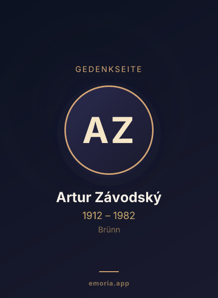 Gedenkportrait von Artur Závodský