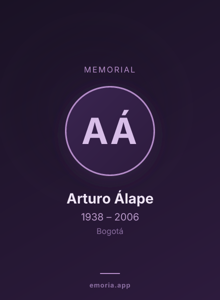 Memorial portrait of Arturo Álape