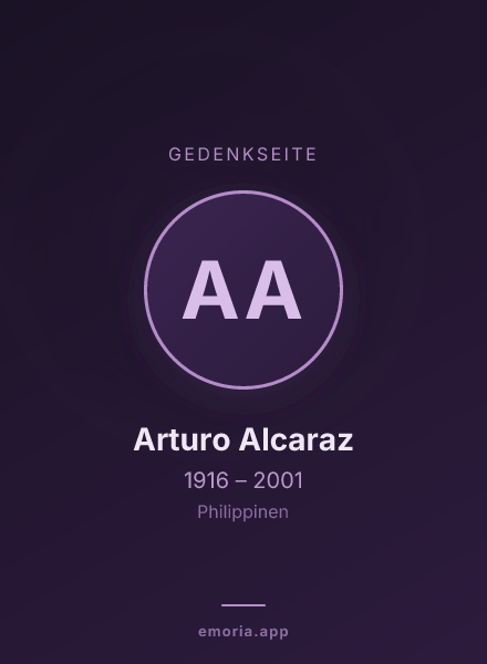 Gedenkportrait von Arturo Alcaraz