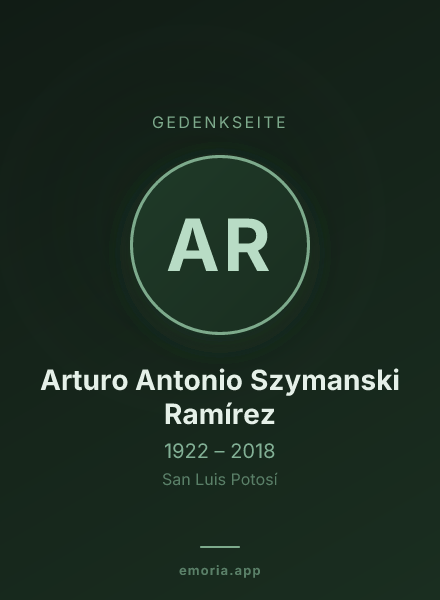 Gedenkportrait von Arturo Antonio Szymanski Ramírez