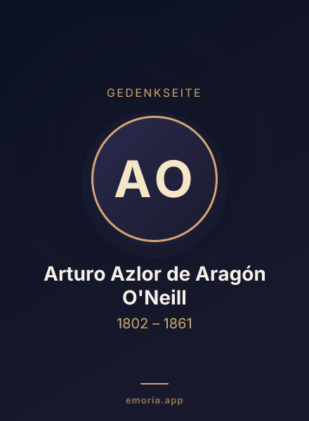 Gedenkportrait von Arturo Azlor de Aragón O'Neill