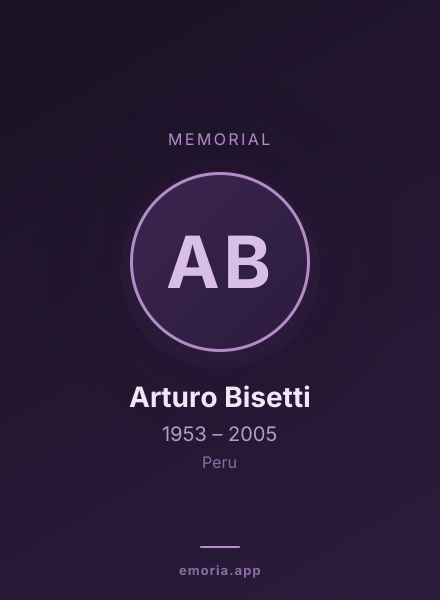 Memorial portrait of Arturo Bisetti