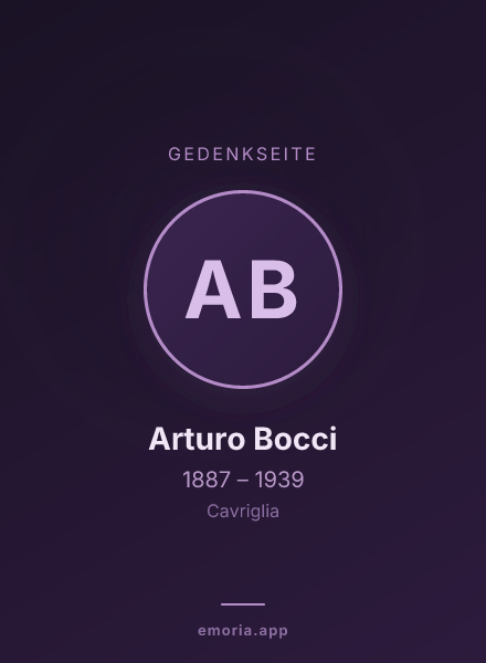 Gedenkportrait von Arturo Bocci