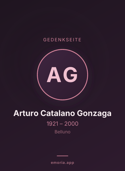 Gedenkportrait von Arturo Catalano Gonzaga