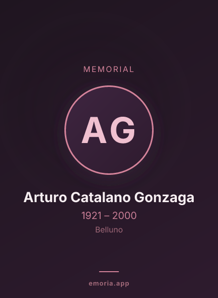 Memorial portrait of Arturo Catalano Gonzaga