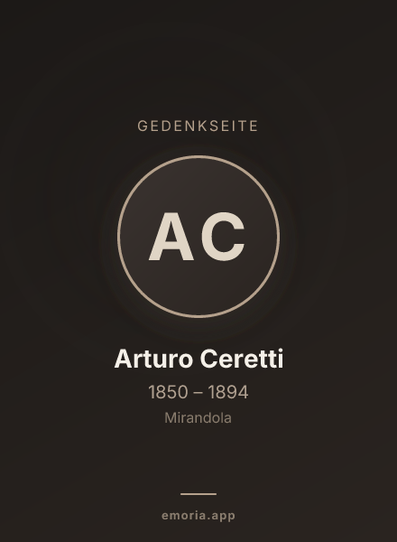 Gedenkportrait von Arturo Ceretti