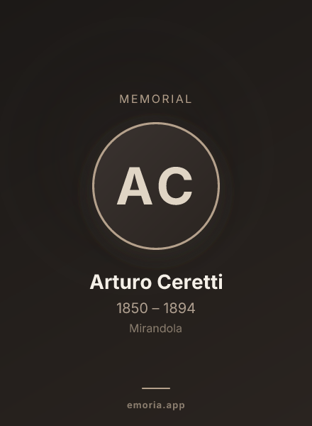Memorial portrait of Arturo Ceretti