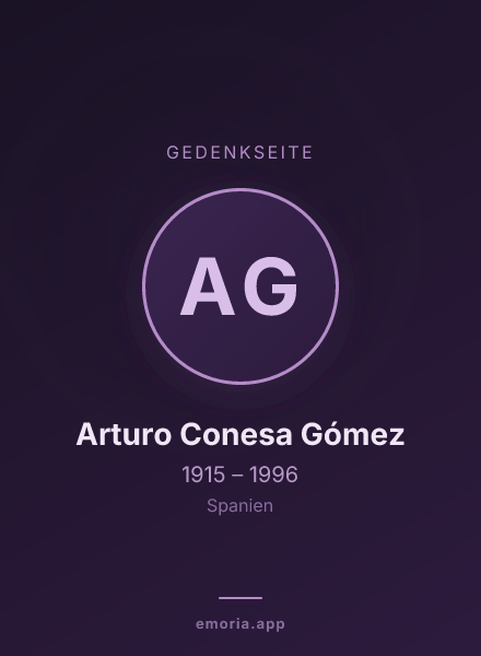 Gedenkportrait von Arturo Conesa Gómez