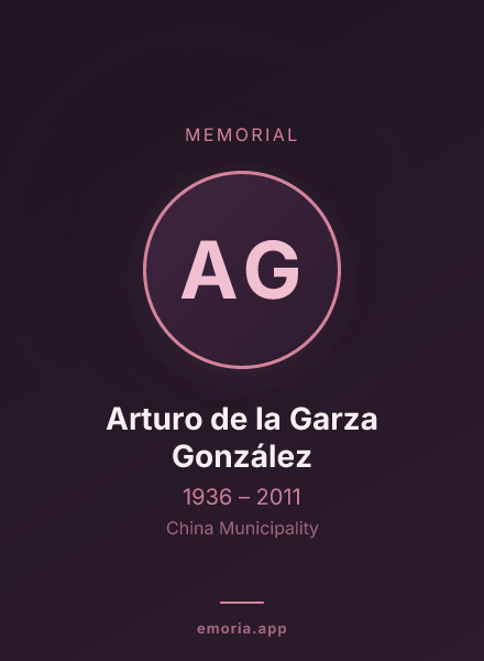 Memorial portrait of Arturo de la Garza González