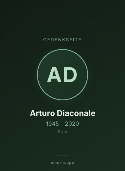 Gedenkportrait von Arturo Diaconale