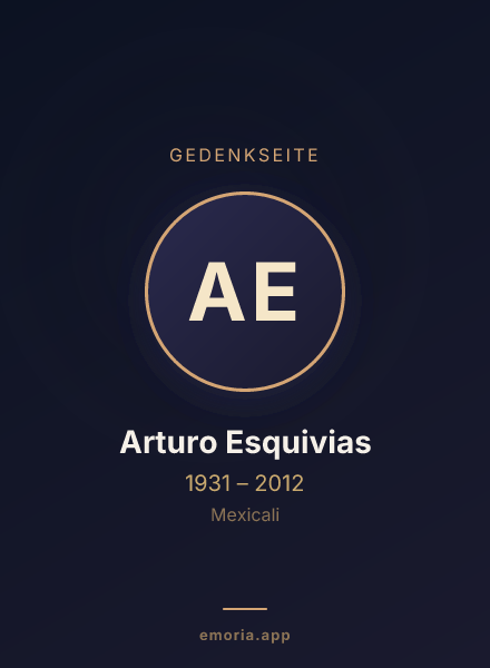 Gedenkportrait von Arturo Esquivias
