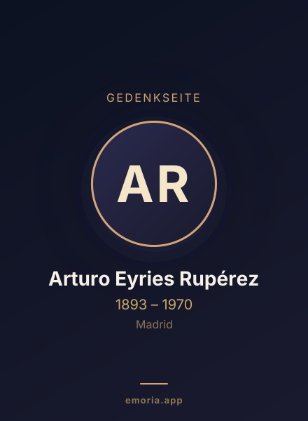 Gedenkportrait von Arturo Eyries Rupérez