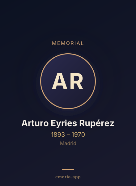 Memorial portrait of Arturo Eyries Rupérez