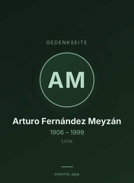 Gedenkportrait von Arturo Fernández Meyzán
