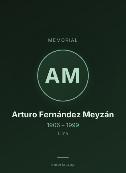 Memorial portrait of Arturo Fernández Meyzán