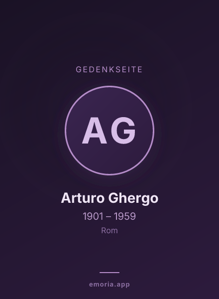 Gedenkportrait von Arturo Ghergo