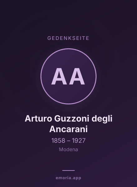 Gedenkportrait von Arturo Guzzoni degli Ancarani