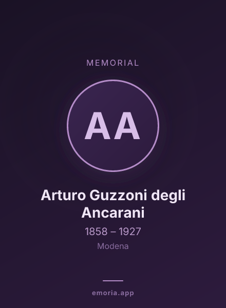 Memorial portrait of Arturo Guzzoni degli Ancarani