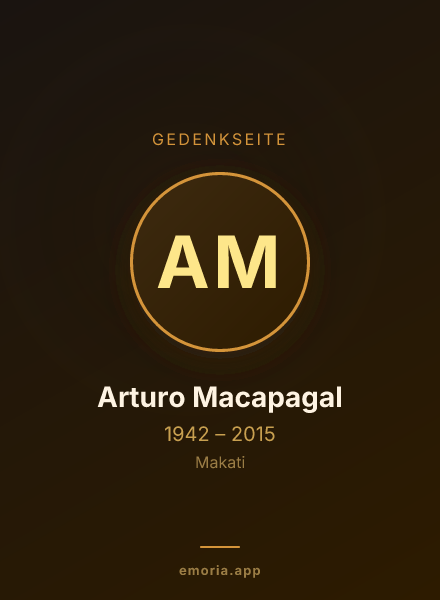 Gedenkportrait von Arturo Macapagal