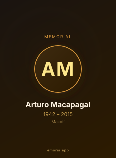Memorial portrait of Arturo Macapagal