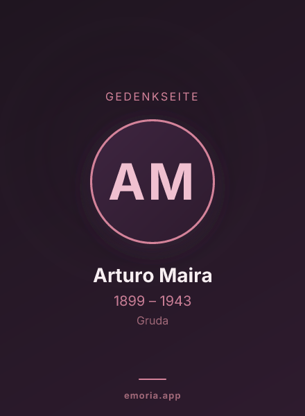 Gedenkportrait von Arturo Maira