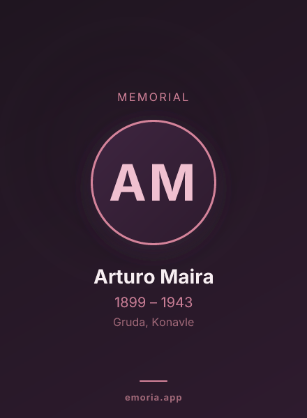 Memorial portrait of Arturo Maira